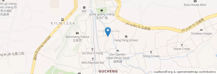 Mapa de ubicacion de N's kitchen & Travel Advice en الصين, يونان, 丽江市, 古城区, 大研街道.