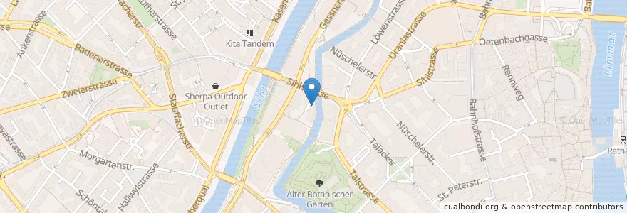 Mapa de ubicacion de Bar Basso en Schweiz/Suisse/Svizzera/Svizra, Zürich, Bezirk Zürich, Zürich.