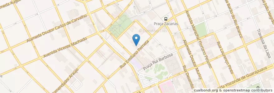 Mapa de ubicacion de Centro Universitário Curitiba en البَرَازِيل, المنطقة الجنوبية, بارانا, Região Geográfica Intermediária De Curitiba, Região Metropolitana De Curitiba, Microrregião De Curitiba, كوريتيبا.