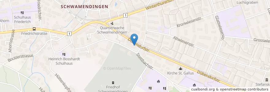 Mapa de ubicacion de Restaurant Salentina 3 en Switzerland, Zurich, District Zurich, Zurich.