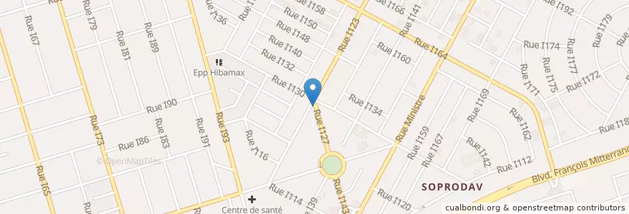 Mapa de ubicacion de Église Foursquare en 科特迪瓦, 阿比让, Cocody.