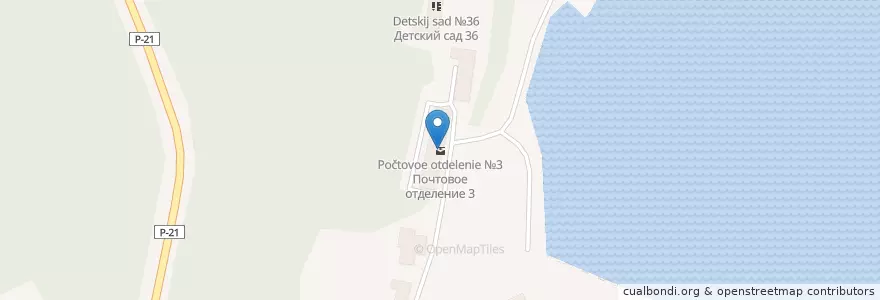 Mapa de ubicacion de Почтовое отделение №3 en Russie, District Fédéral Du Nord-Ouest, Oblast De Mourmansk, Городской Округ Мурманск.