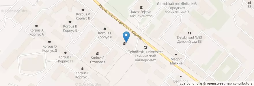 Mapa de ubicacion de Почтовое отделение №10 en Rusia, Северо-Западный Федеральный Округ, Óblast De Múrmansk, Городской Округ Мурманск.