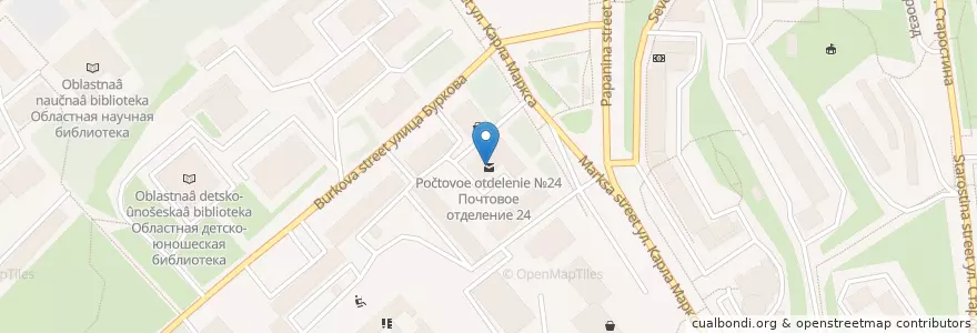 Mapa de ubicacion de Почтовое отделение №24 en Rusia, Северо-Западный Федеральный Округ, Óblast De Múrmansk, Городской Округ Мурманск.