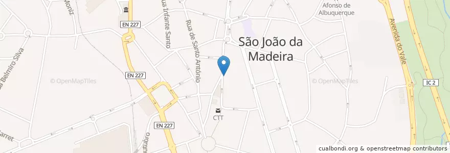 Mapa de ubicacion de Farmácia da Praça en Portugal, Aveiro, Norte, Área Metropolitana Do Porto, São João Da Madeira, São João Da Madeira.