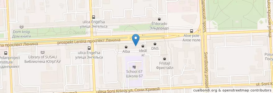 Mapa de ubicacion de Следственный отдел по Советскому району города Челябинска en Russia, Ural Federal District, Chelyabinsk Oblast, Chelyabinsk.