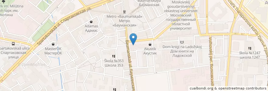 Mapa de ubicacion de Temple Bar en روسيا, Центральный Федеральный Округ, Москва, Центральный Административный Округ, Басманный Район.