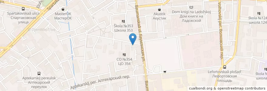 Mapa de ubicacion de Швайн en روسيا, Центральный Федеральный Округ, Москва, Центральный Административный Округ, Басманный Район.
