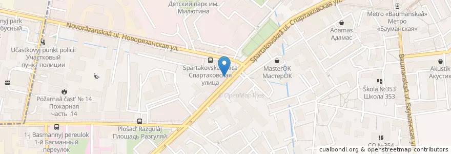 Mapa de ubicacion de Открытие en Russia, Distretto Federale Centrale, Москва, Центральный Административный Округ, Басманный Район.