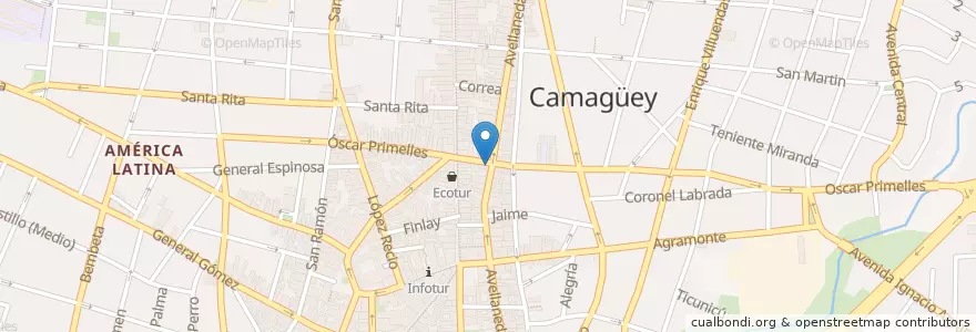 Mapa de ubicacion de Farmacia Alvarez Fuentes en Kuba, Camagüey, Camagüey, Ciudad De Camagüey.