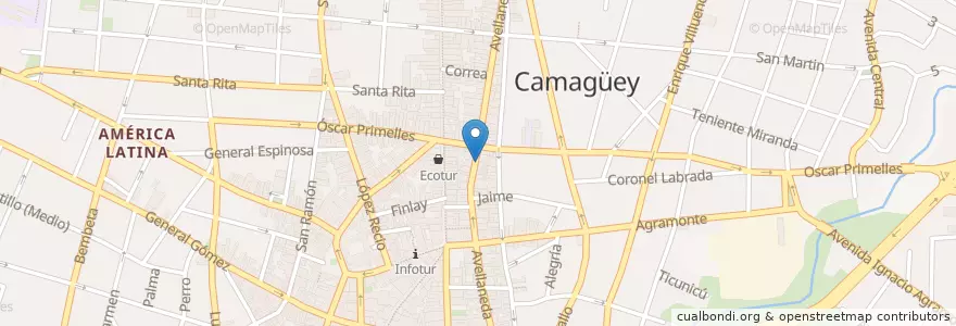 Mapa de ubicacion de Librería Ateneo en キューバ, Camagüey, Camagüey, Ciudad De Camagüey.