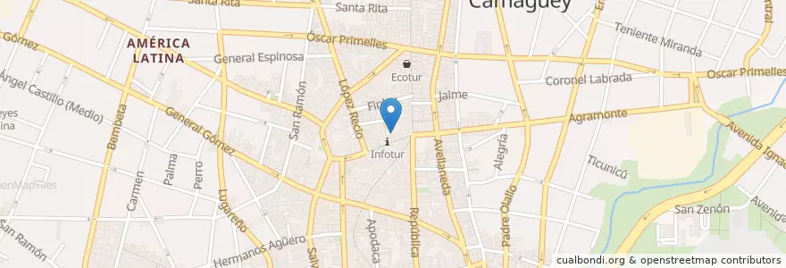 Mapa de ubicacion de Cine 3D Encanto en کوبا, Camagüey, Camagüey, Ciudad De Camagüey.
