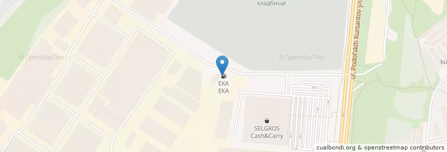 Mapa de ubicacion de ЕКА en Rusia, Центральный Федеральный Округ, Москва, Южный Административный Округ, Район Бирюлёво Западное.