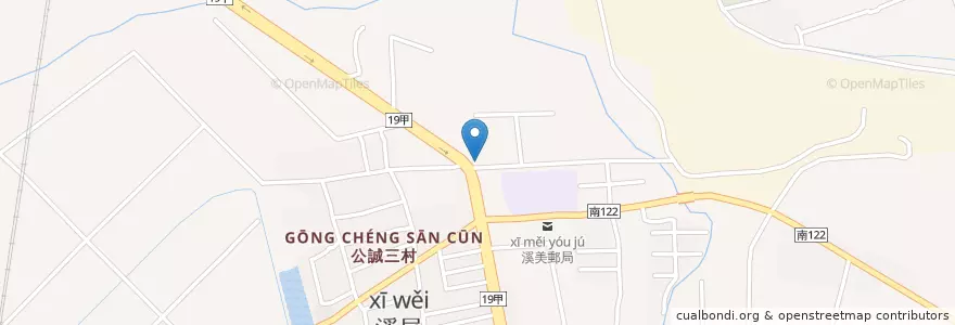 Mapa de ubicacion de 溪美派出所 en Тайвань, Тайнань, 善化區.