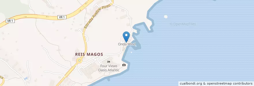 Mapa de ubicacion de Praia dos Reis Magos en پرتغال, Caniço.