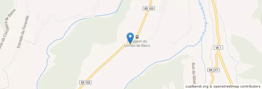 Mapa de ubicacion de Fontenário do Lombo de Baixo en ポルトガル, Santana, Faial.