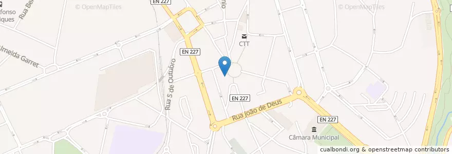 Mapa de ubicacion de Caixa Geral de Depósitos en پرتغال, Aveiro, Norte, Área Metropolitana Do Porto, São João Da Madeira, São João Da Madeira.