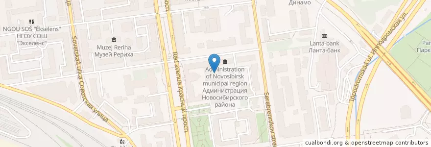 Mapa de ubicacion de Отделение связи №630011 en Russia, Siberian Federal District, Novosibirsk Oblast, Novosibirsk.