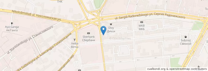 Mapa de ubicacion de Сан Диего en Russia, Distretto Federale Centrale, Москва, Центральный Административный Округ, Таганский Район.