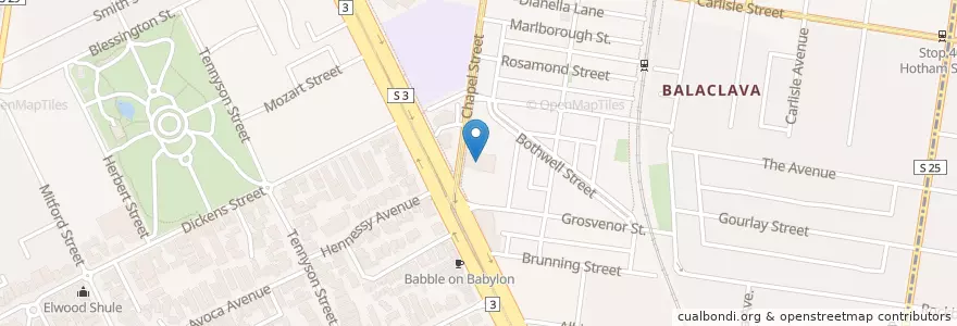 Mapa de ubicacion de St Kilda Delivery Centre en Australia, Victoria, City Of Port Phillip.