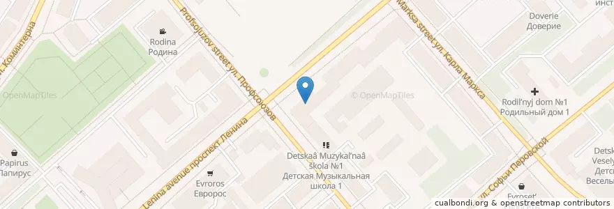 Mapa de ubicacion de Почтовое отделение №6 en Russie, District Fédéral Du Nord-Ouest, Oblast De Mourmansk, Городской Округ Мурманск.