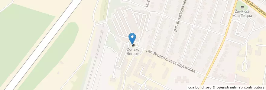 Mapa de ubicacion de Донако en Rusia, Distrito Federal Central, Óblast De Vorónezh, Городской Округ Воронеж.