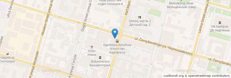 Mapa de ubicacion de Прэсто en Rusland, Приволжский Федеральный Округ, Basjkirostan, Городской Округ Уфа.
