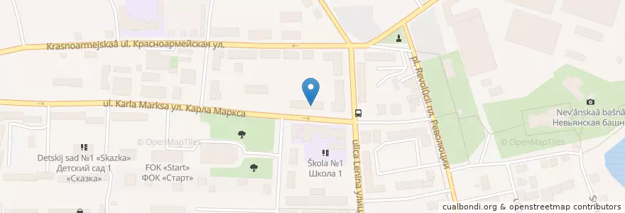 Mapa de ubicacion de Диолла en Russland, Föderationskreis Ural, Oblast Swerdlowsk, Горнозаводской Управленческий Округ, Невьянский Городской Округ.