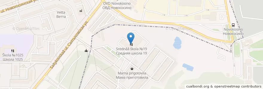 Mapa de ubicacion de Средняя школа №19 en Russia, Central Federal District, Moscow Oblast.