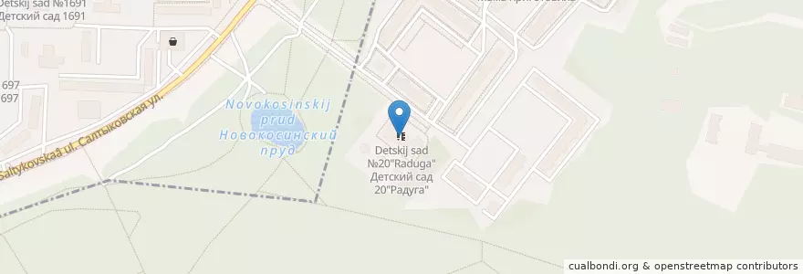 Mapa de ubicacion de Детский сад №20"Радуга" en Rússia, Distrito Federal Central, Oblast De Moscou, Городской Округ Балашиха.