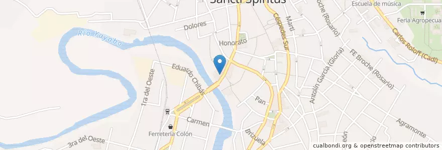 Mapa de ubicacion de Teatro Principal en 쿠바, Sancti Spiritus, Sancti Spiritus, Ciudad De Sancti Spiritus.