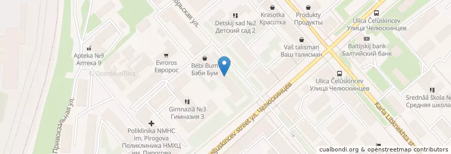 Mapa de ubicacion de Центральная Городская Библиотека Филиал №4 en Russie, District Fédéral Du Nord-Ouest, Oblast De Mourmansk, Городской Округ Мурманск.