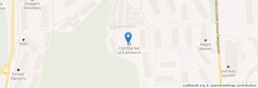 Mapa de ubicacion de ЦГБ филиал №8 en ロシア, 北西連邦管区, Мурманская Область, Городской Округ Мурманск.