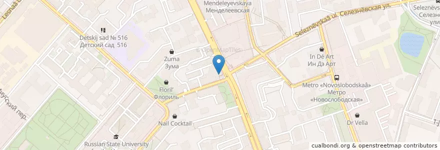 Mapa de ubicacion de TGI Fridays en Russie, District Fédéral Central, Moscou, Центральный Административный Округ, Тверской Район.