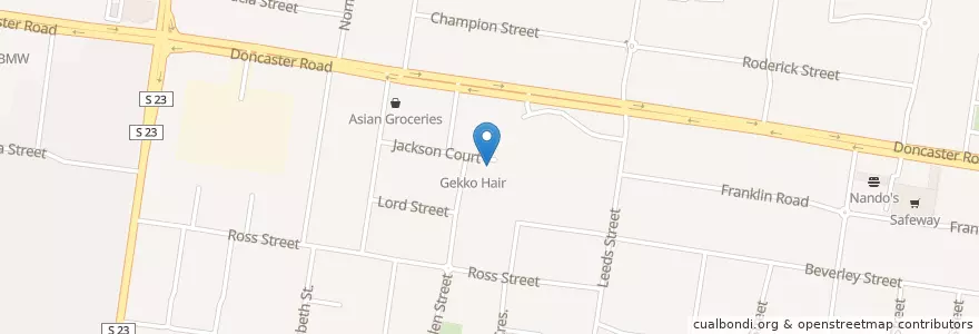 Mapa de ubicacion de Mirch Masala Too en Австралия, Виктория, City Of Manningham.