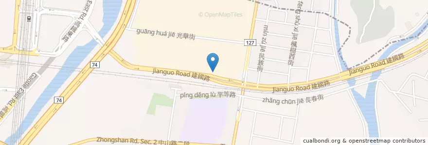 Mapa de ubicacion de 中油烏日高鐵加油站 en Taiwan, 臺中市, 烏日區.