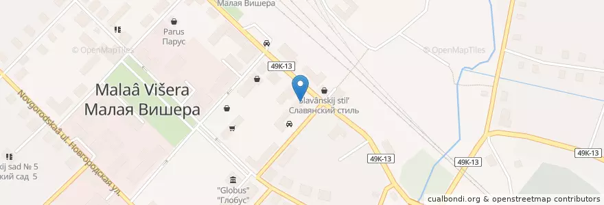 Mapa de ubicacion de Аптека en Russie, District Fédéral Du Nord-Ouest, Oblast De Novgorod, Маловишерский Район, Маловишерское Городское Поселение.