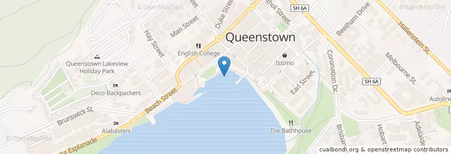 Mapa de ubicacion de Million Dollar Cruise en Yeni Zelanda, Otago, Queenstown-Lakes District.