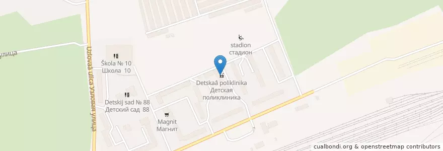 Mapa de ubicacion de Детская поликлиника en Russia, Distretto Federale Centrale, Oblast' Di Orël, Орловский Район, Городской Округ Орёл.