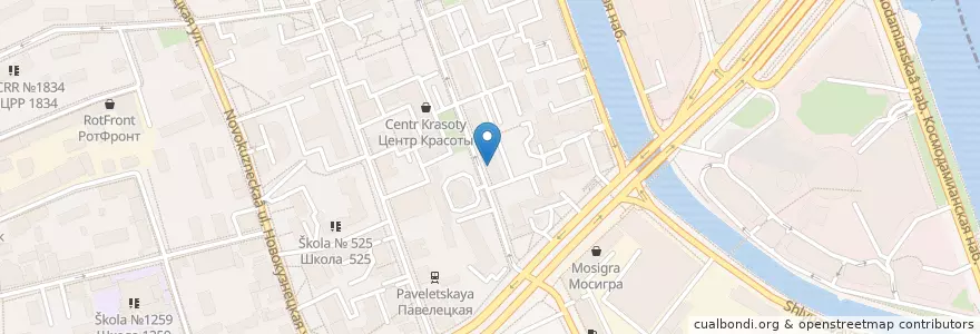 Mapa de ubicacion de Moments en Russie, District Fédéral Central, Moscou, Центральный Административный Округ, Район Замоскворечье.