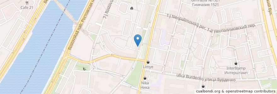 Mapa de ubicacion de Аптеки столицы en Rússia, Distrito Federal Central, Москва, Центральный Административный Округ, Район Хамовники.