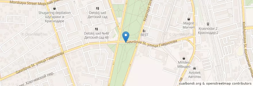 Mapa de ubicacion de Пост ДПС en Russie, District Fédéral Du Sud, Kraï De Krasnodar, Городской Округ Краснодар.