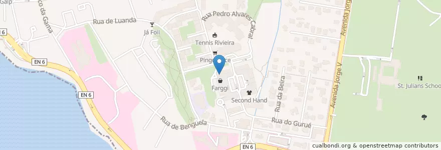Mapa de ubicacion de Hollywood en Portekiz, Área Metropolitana De Lisboa, Lisboa, Grande Lisboa, Cascais, Carcavelos E Parede.