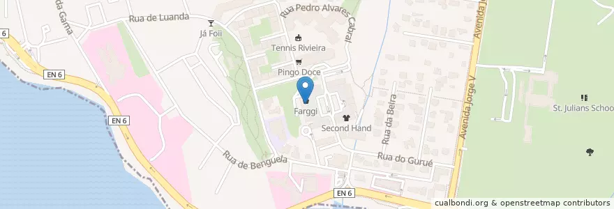 Mapa de ubicacion de Gutsy en Португалия, Área Metropolitana De Lisboa, Лиссабон, Grande Lisboa, Cascais, Carcavelos E Parede.