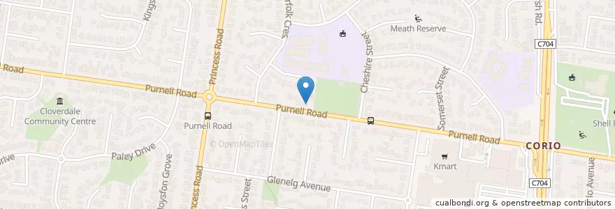 Mapa de ubicacion de Corio Kindergarten en 오스트레일리아, Victoria, City Of Greater Geelong.