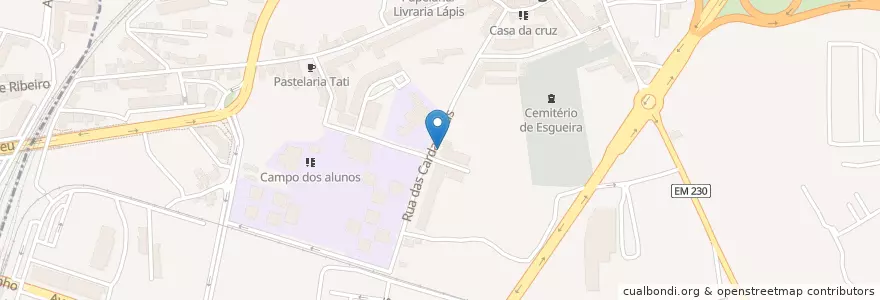 Mapa de ubicacion de Zero's Pizzaria en Portugal, Aveiro, Centro, Baixo Vouga, Aveiro, Esgueira.