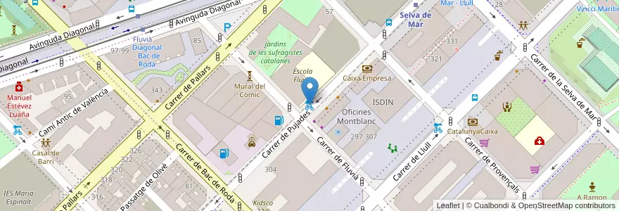 Mapa de ubicacion de 155 - Pujades 311 en İspanya, Catalunya, Barcelona, Barcelonès, Barcelona.