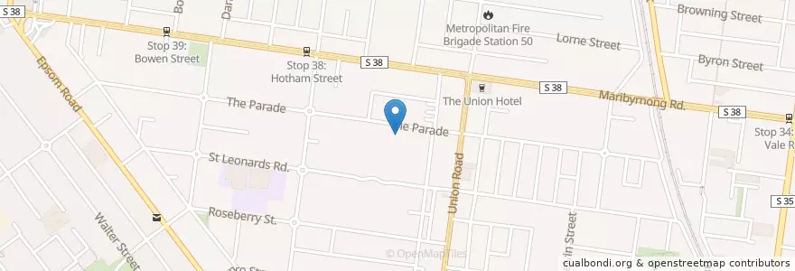 Mapa de ubicacion de Ascot Vale Seventh Day Adventist Church. en オーストラリア, ビクトリア, City Of Moonee Valley.