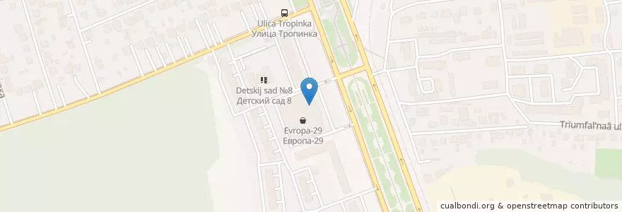 Mapa de ubicacion de Росбанк en Russland, Föderationskreis Zentralrussland, Oblast Kursk, Курский Район, Городской Округ Курск.