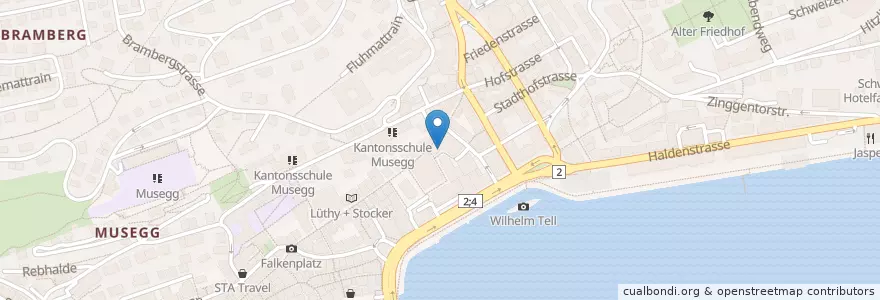 Mapa de ubicacion de Vontobel AG en Schweiz, Luzern, Luzern.